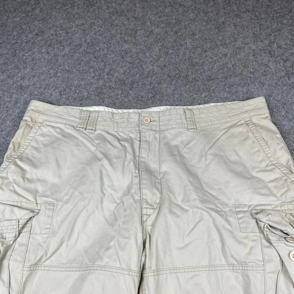 Polo Ralph Lauren Cargo Shorts Mens 44 Tan Khaki Cotton Twill Utility Pockets