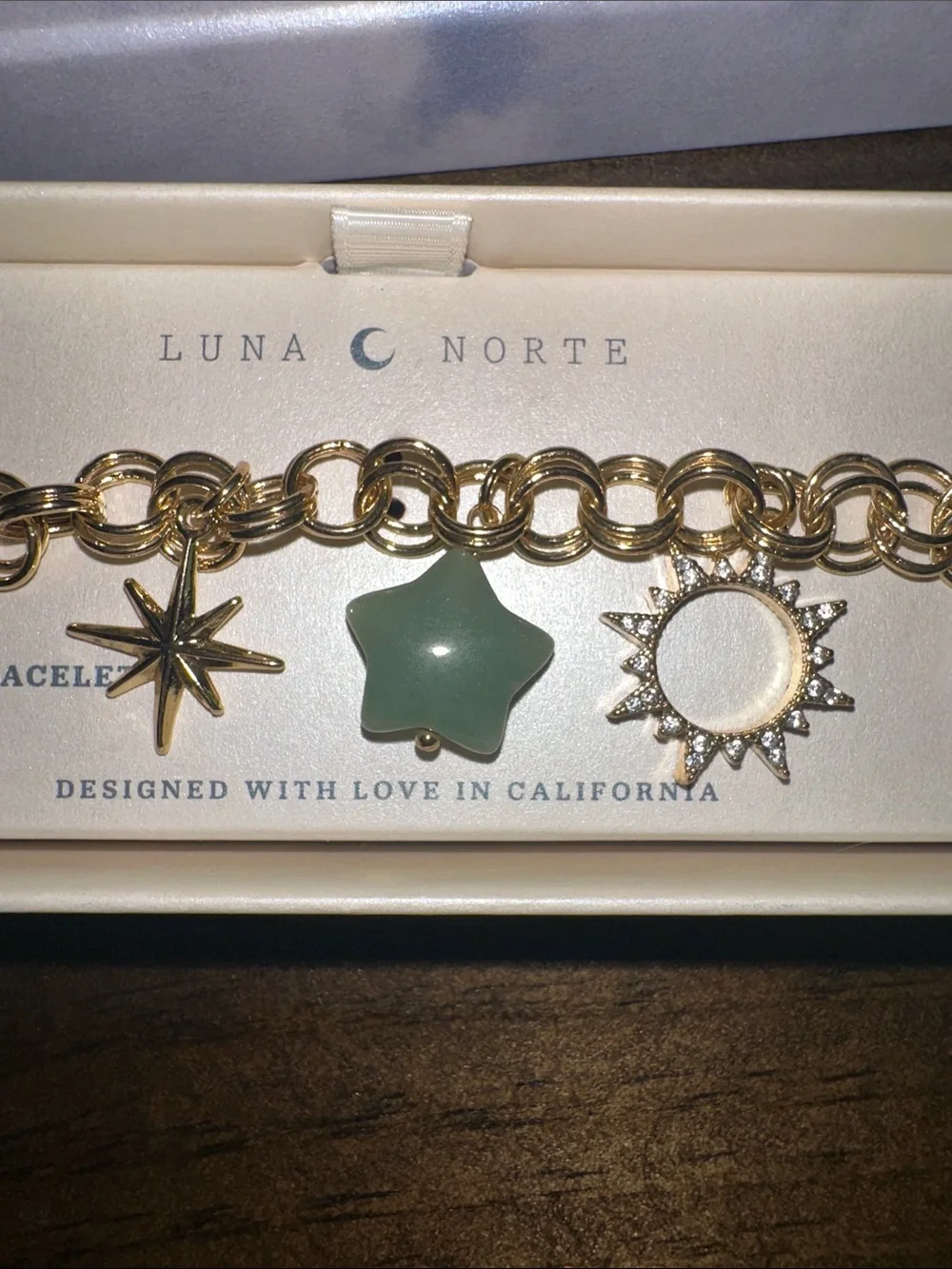Luna Norte Charm Bracelet with Multi-Stone Charms - Women’s Jewelry Bracelet