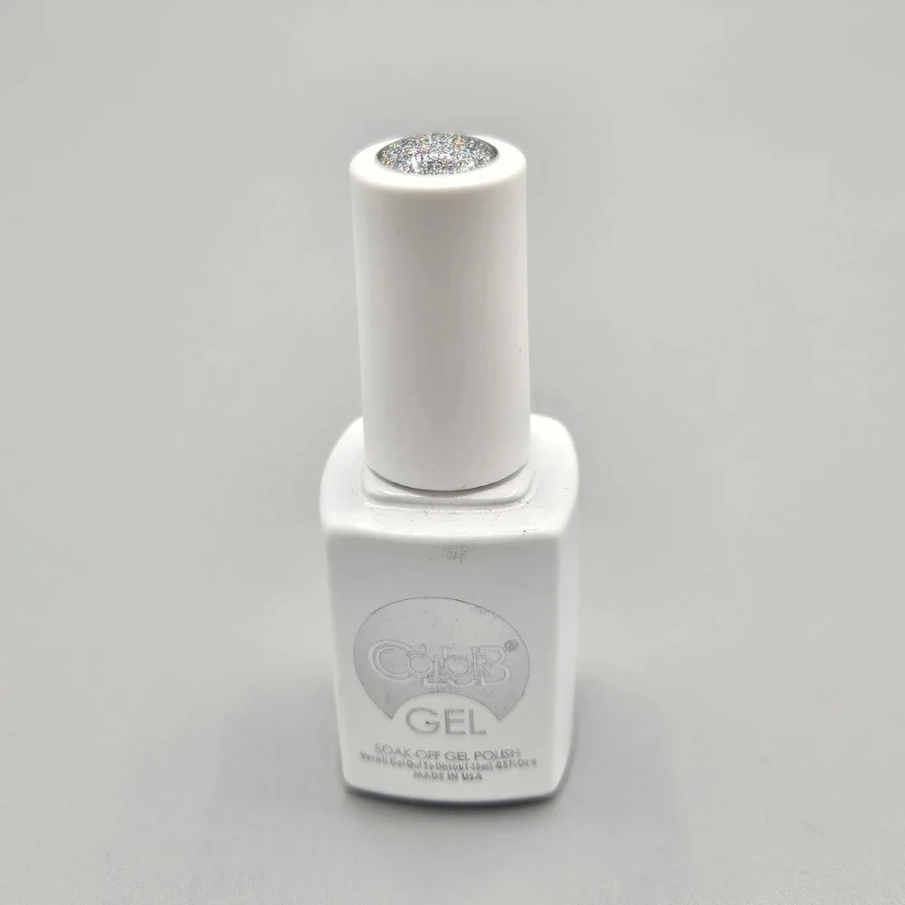 Color Club Gel‎ Polish On The List GEL1190 Silver Holographic Glitter 15mL