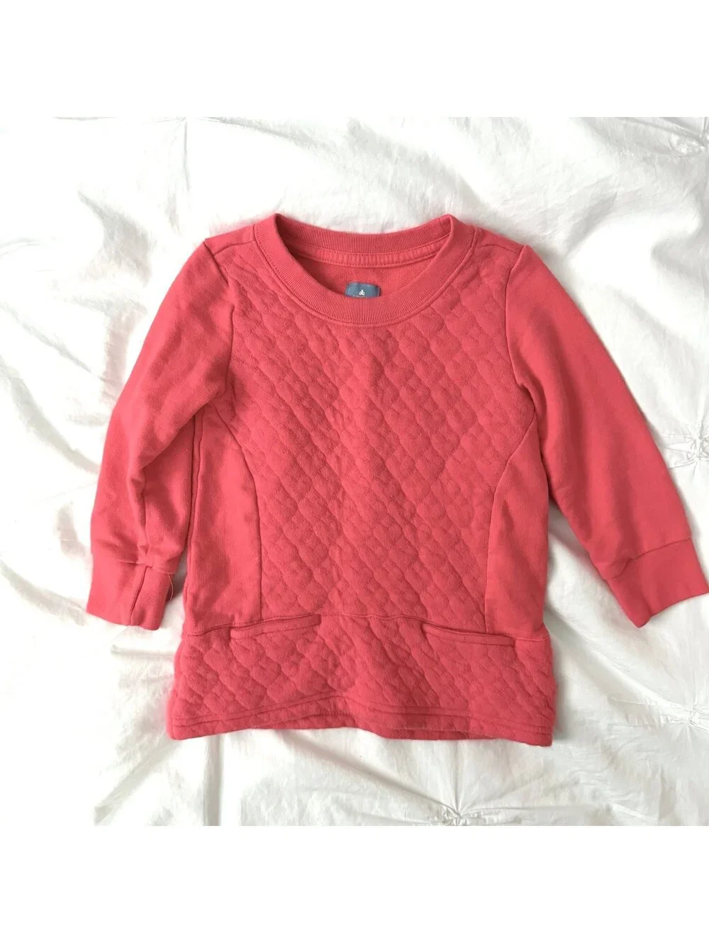 Gap Hot Pink Quilted Heart Oversized Sweatshirt