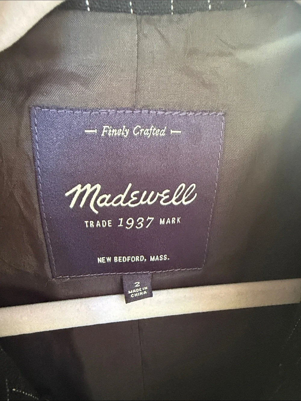 Madewell blazer black