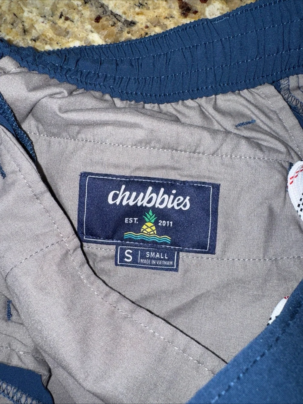 chubbies Men's Deep Blue Flat Front Casual Shorts