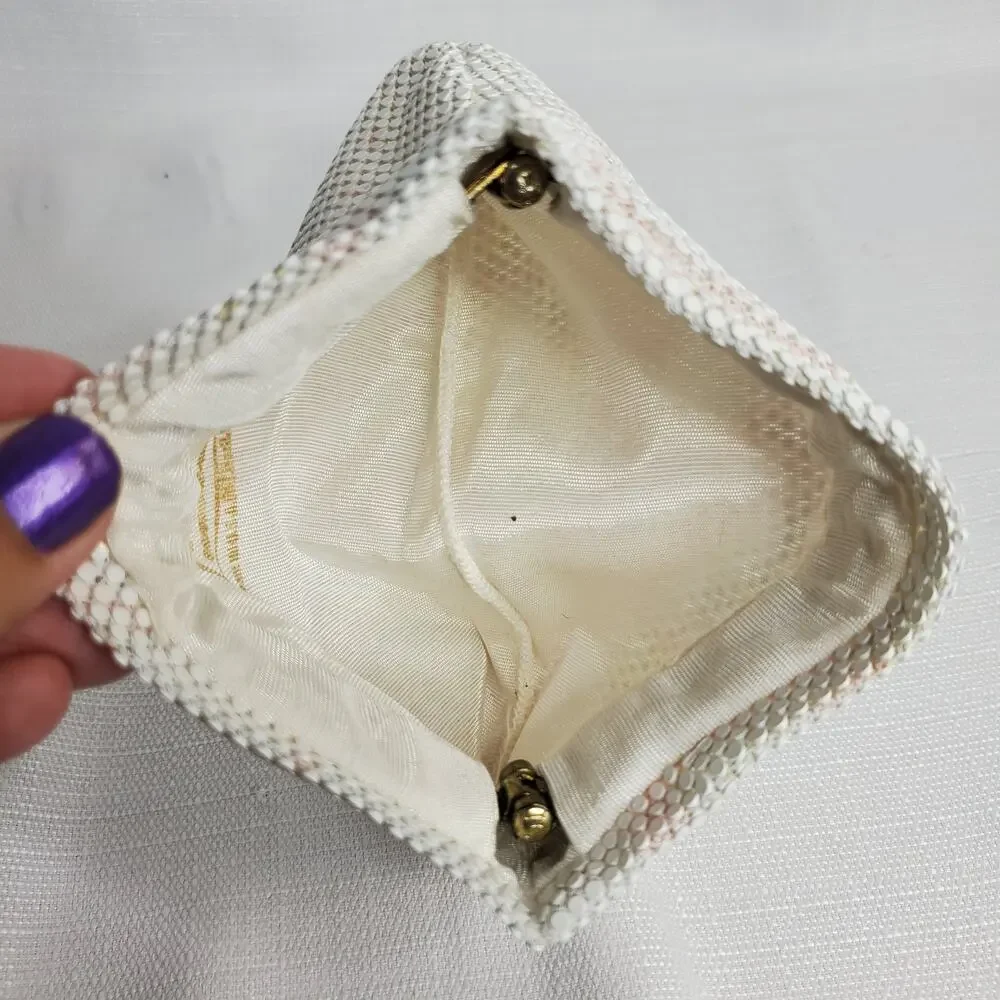 Vintage Iridescent Pinch Open Small Clutch