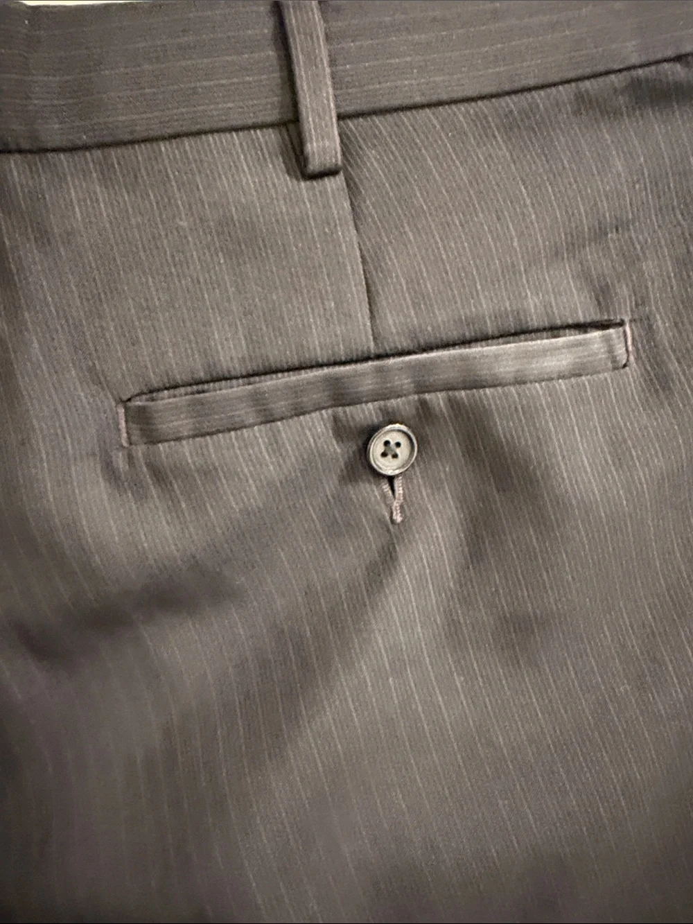 Perry Ellis Men's Dark Charcoal Pinstripe Dress Pants