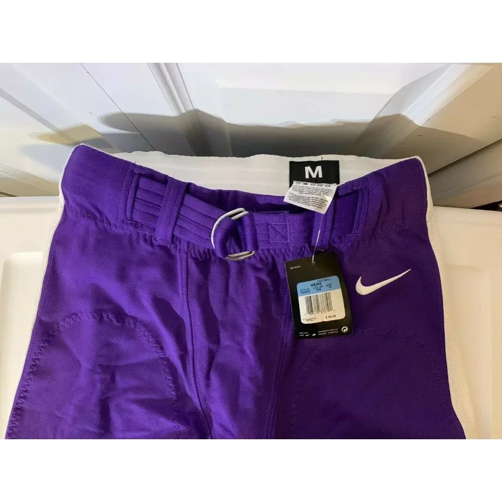 New Nike Men's Medium Football Pants Purple W/ Knee‎ Pads 789925-546 $85 NWT