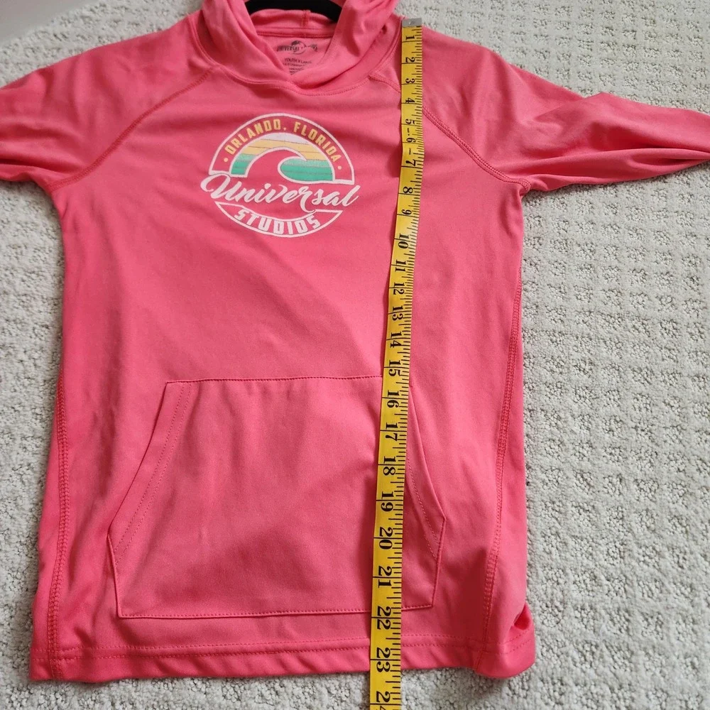 Universal Studios Orlando Hoodie Rash Guard‎ Size XL Pink Long Sleeved Shirt