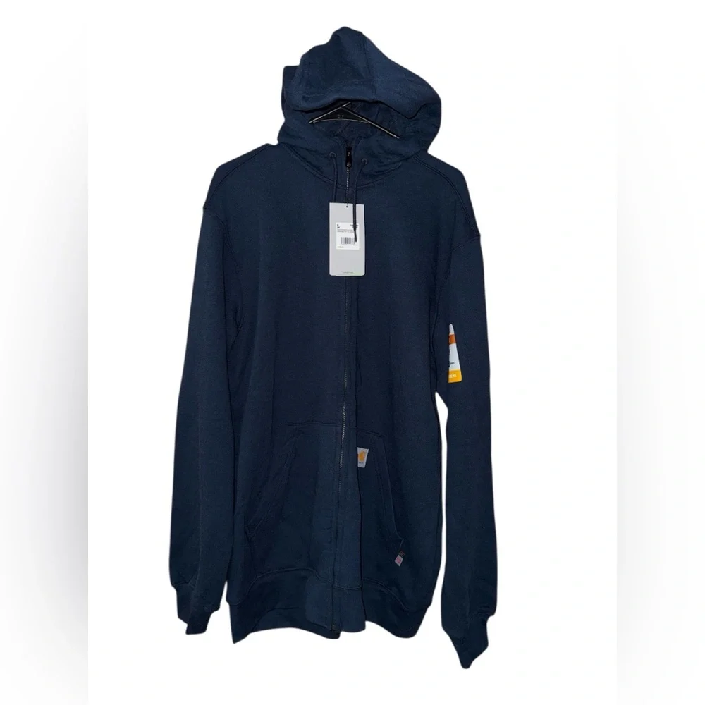 Flame-Resistant Carhartt Force Loose Fit Hooded Full Zip Sweatshirt Medium Tall