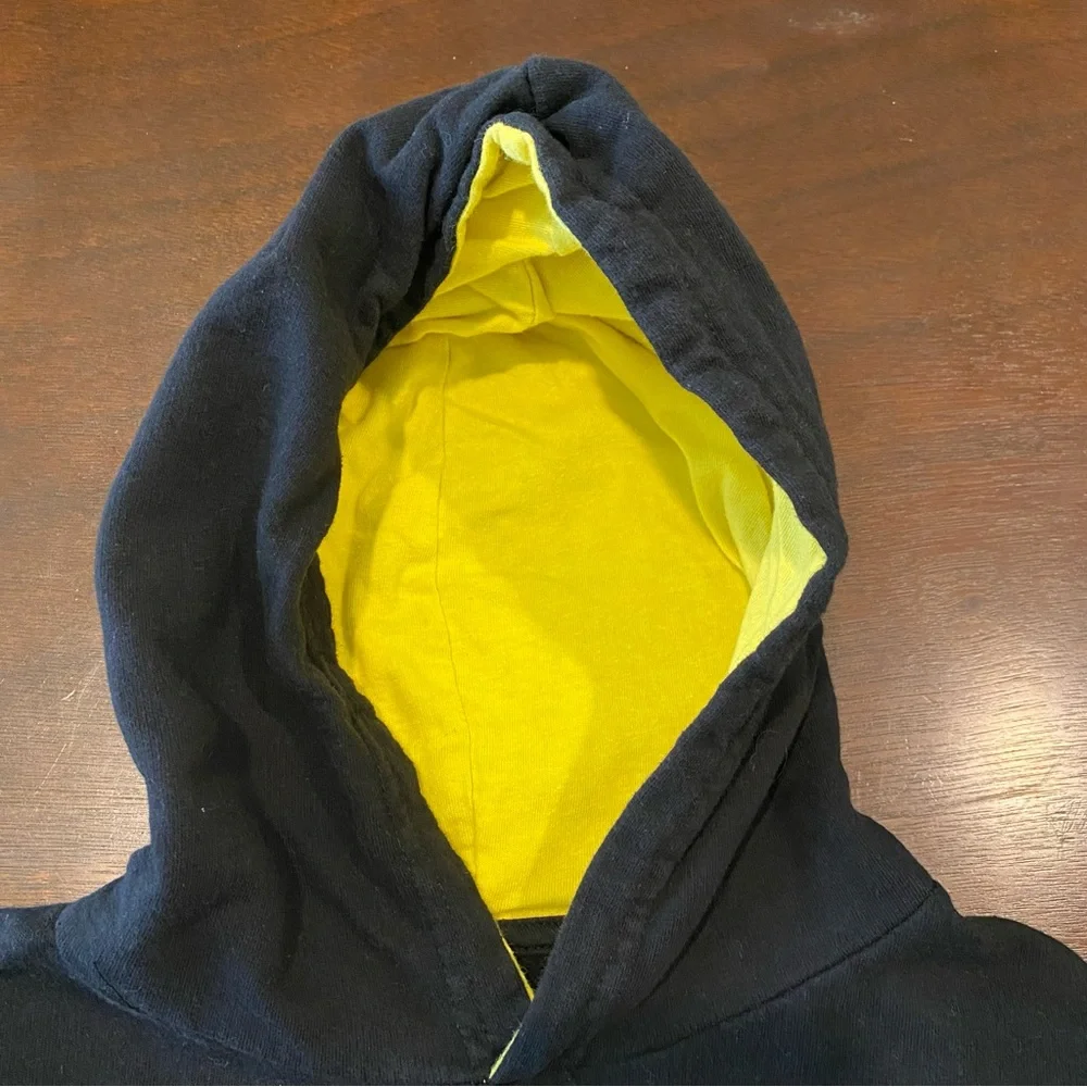 Bumblebee sweatshirt by Transformers with hood black yellow kids shirt size 7/8