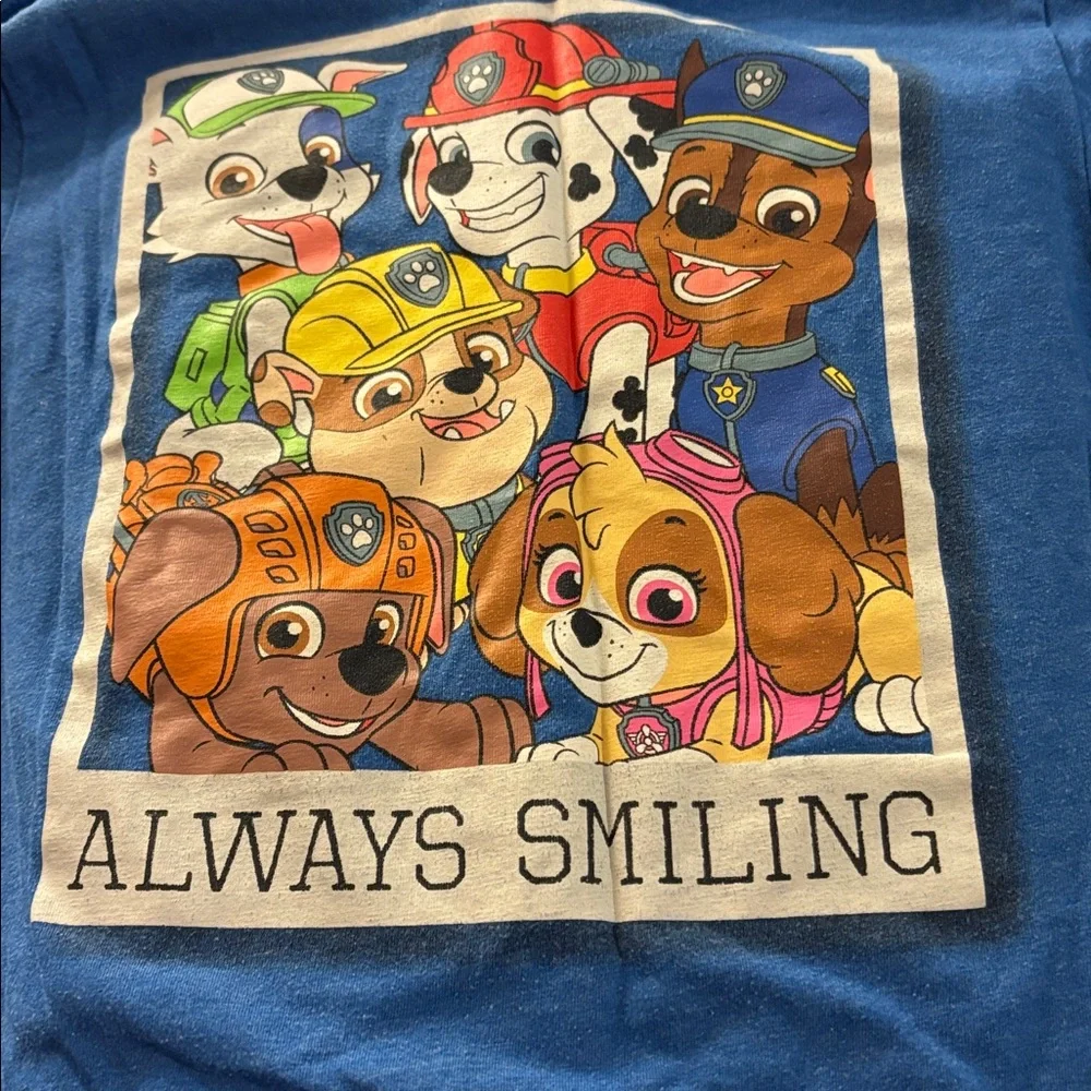 Paw Patrol Blue short Sleeve Tee with Cartoon Pups 5