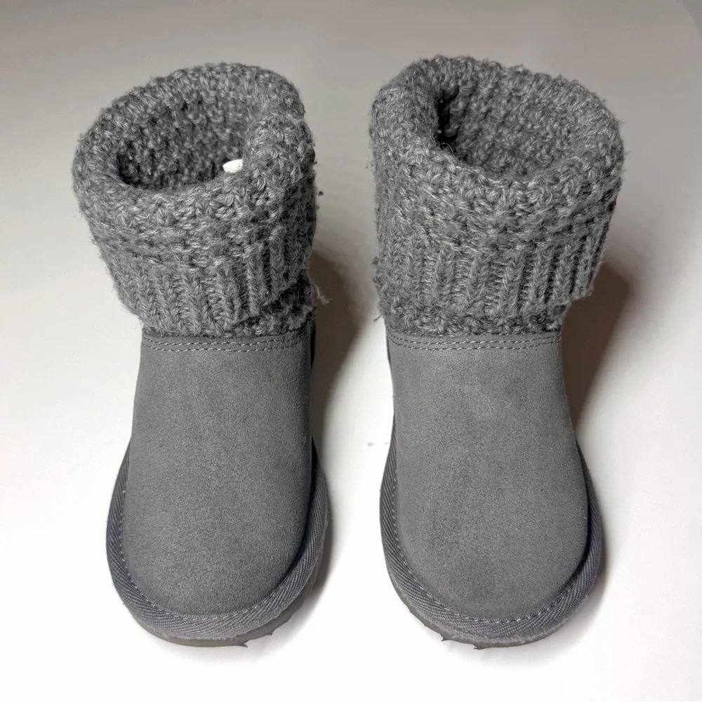 UGG Australia Kids Classic Solene Mini  Boots  Gray Size- 9