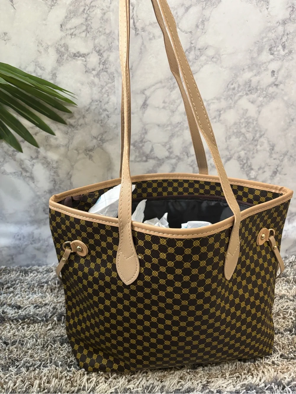 No Brand brown patterned