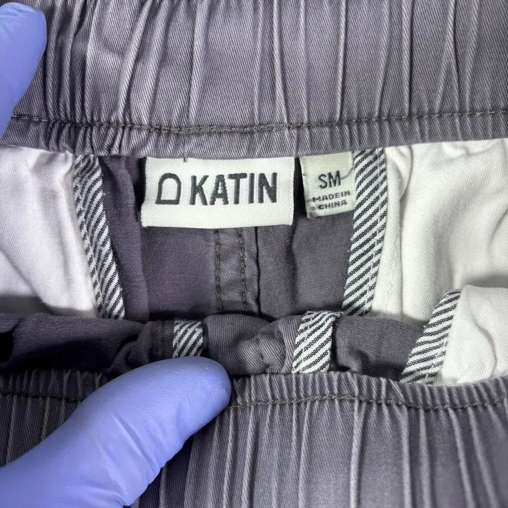 Katin Patio Shorts Mens Small Grey Elastic Waist Designer Preppy Golf Summer