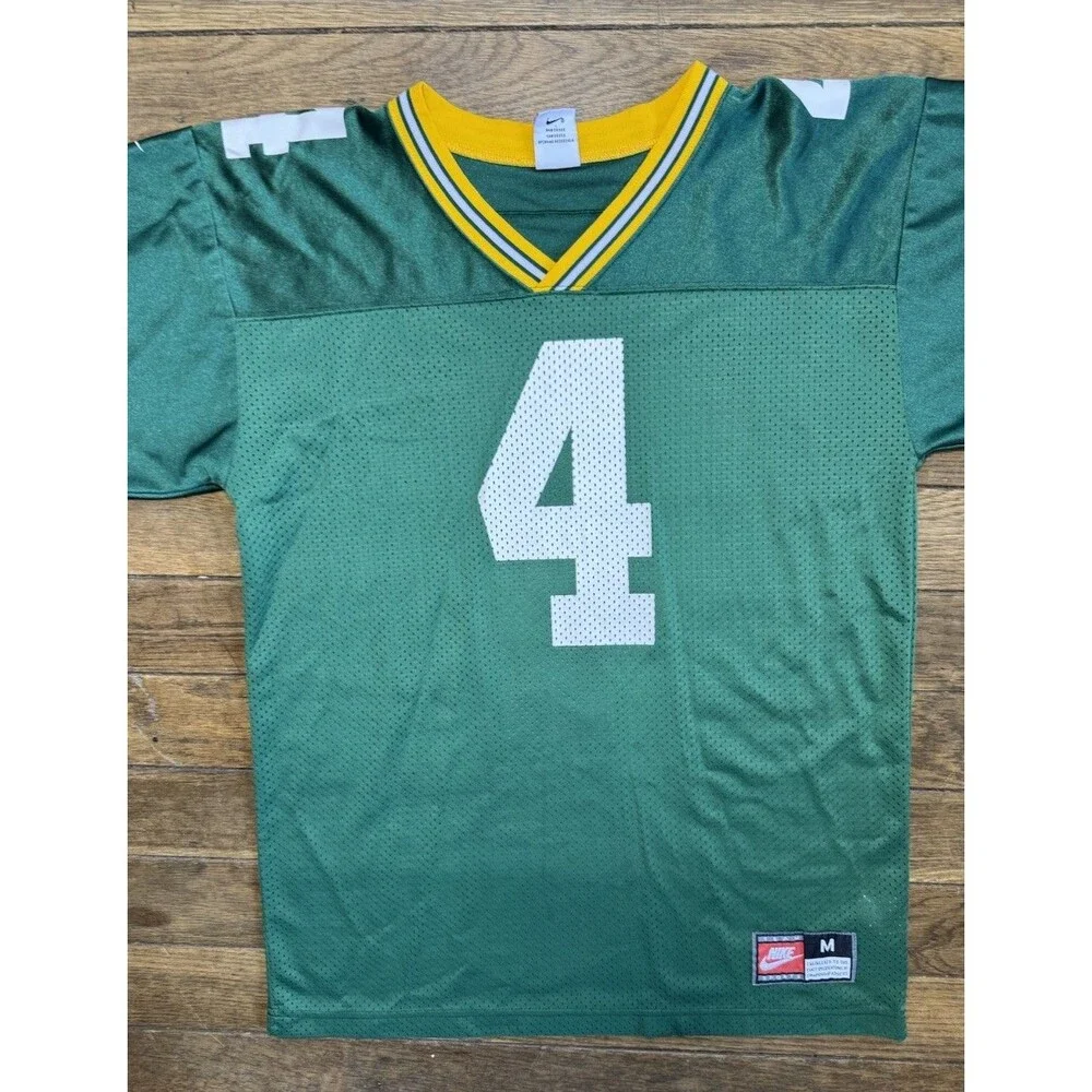 VTG Nike Brett Favre #4 Green Bay Packers NFL Jersey Men’s Medium GUC