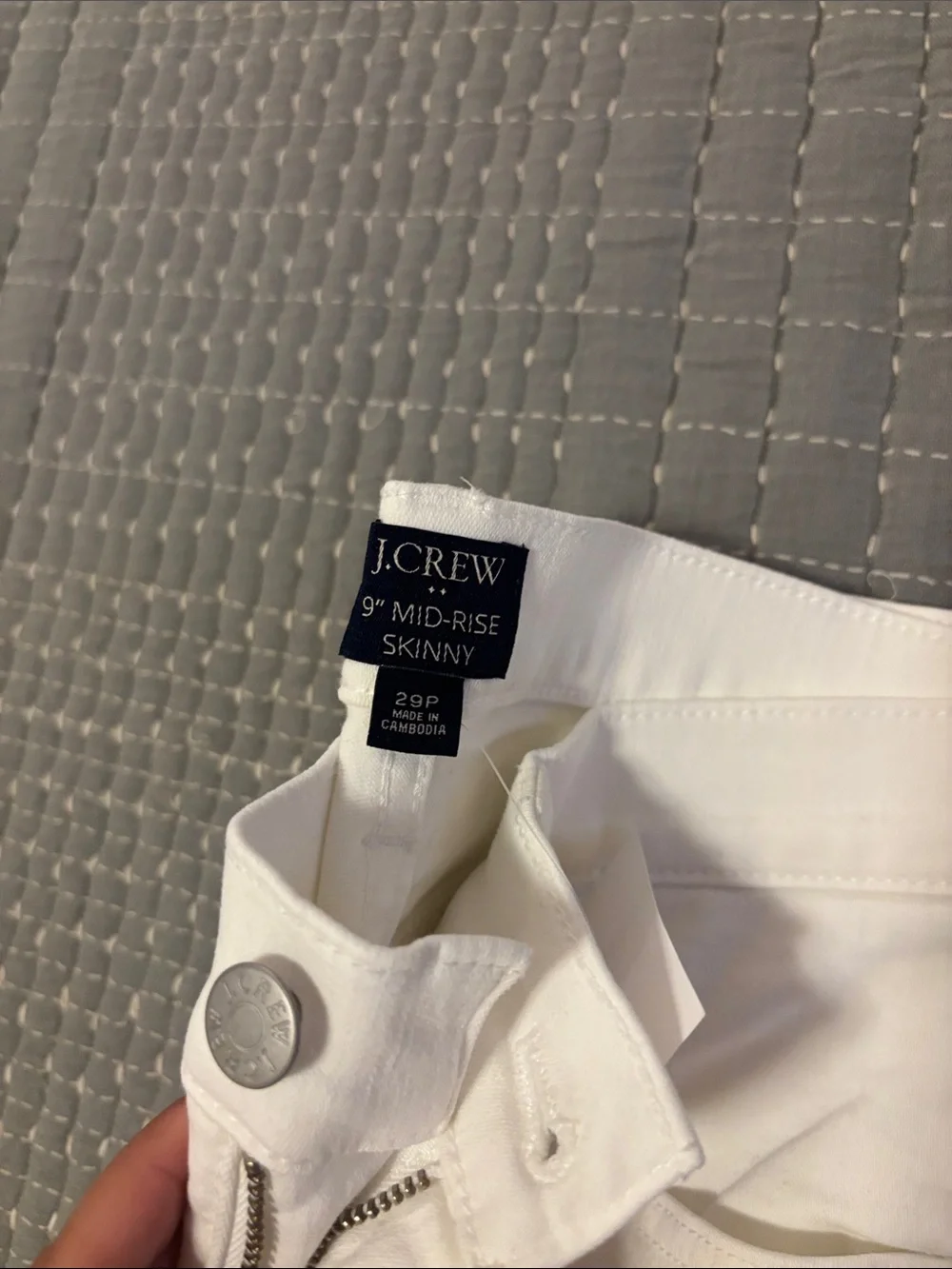 J. Crew button silhouette rise