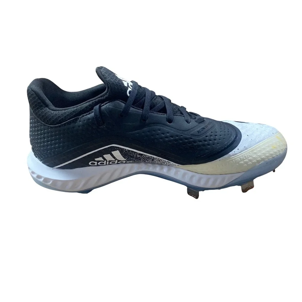 Adidas Icon Bounce Baseball Metal Cleat Womens 9 Black White G28305‎ Spikes