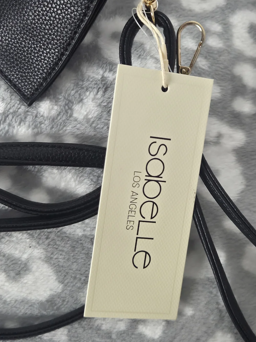 Isabelle Los Angeles Crossbody Bag — Black with Gold Hardware