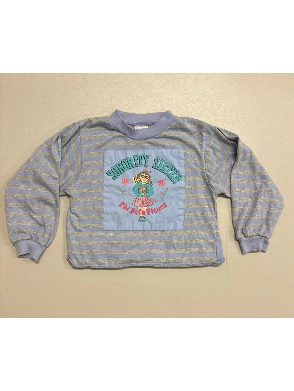 VINTAGE BUSTER BROWN SORORITY SISTER PHI BETA FLEURA LONG SLEEVE SIZE 6X PATCH