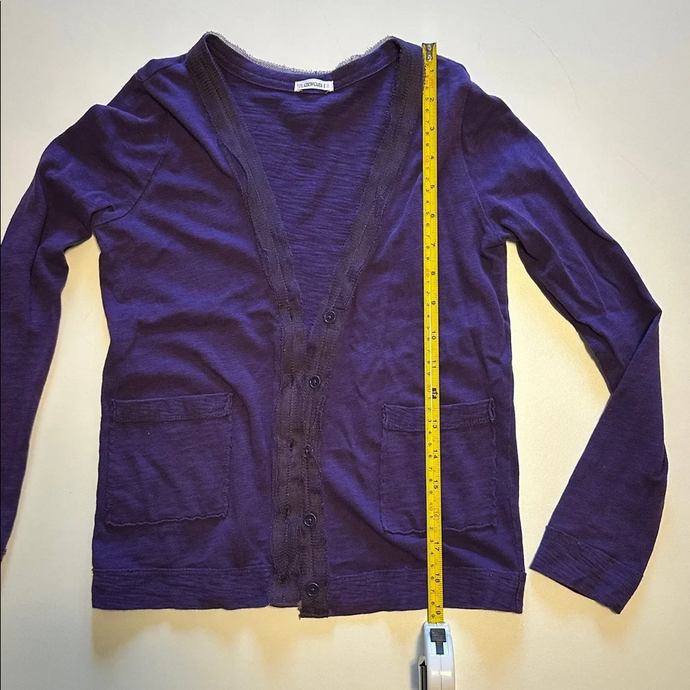 Crewcuts Vibrant Purple Knit Cardigan Sweater