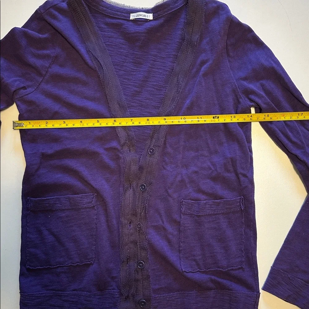 Crewcuts Vibrant Purple Knit Cardigan Sweater