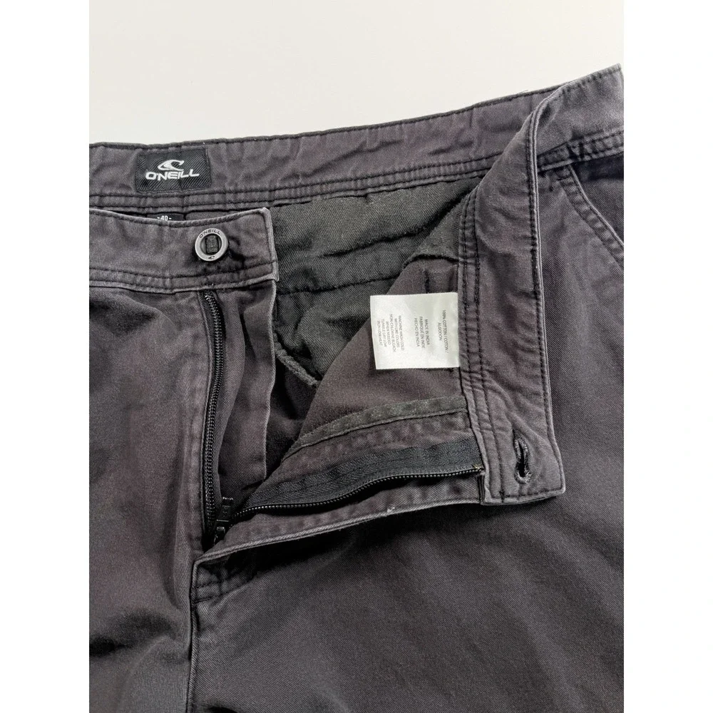 O'Neill Men's 40 Standard Fit Stretch Black Chino Pockets Causal Beach Cotton