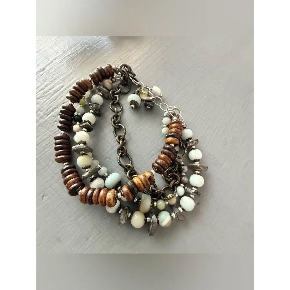 Anne Vaughan Multi Strand Stone Beaded Bracelet