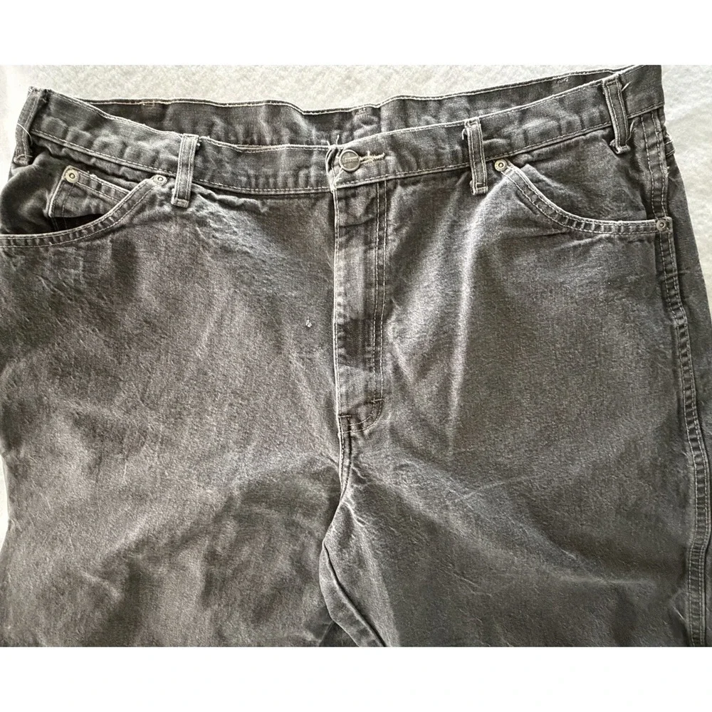 Vintage Dickies Men's Charcoal Gray Baggy Carpenter Style Denim Shorts Size 40