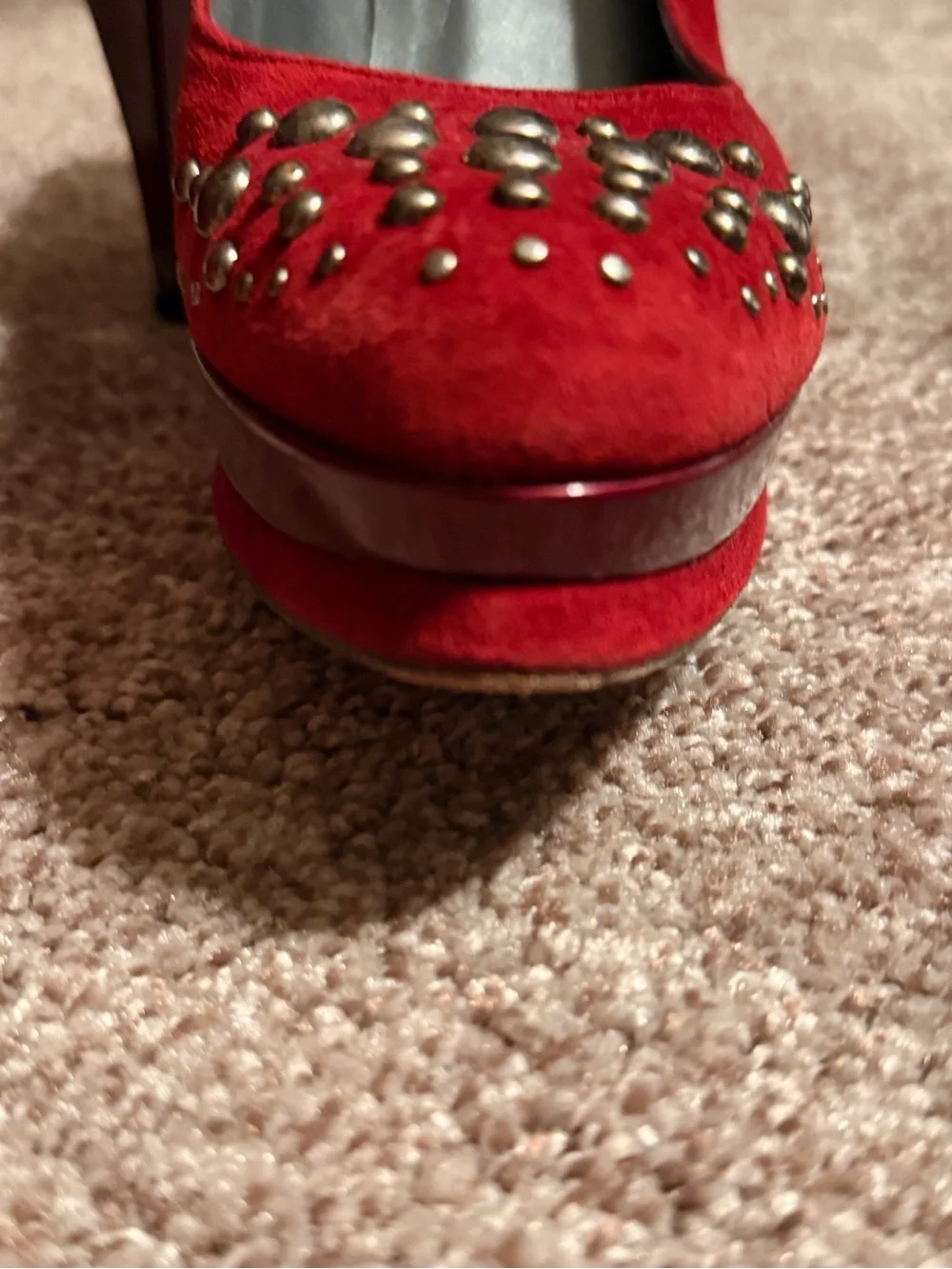 Stuart Weitzman red suede