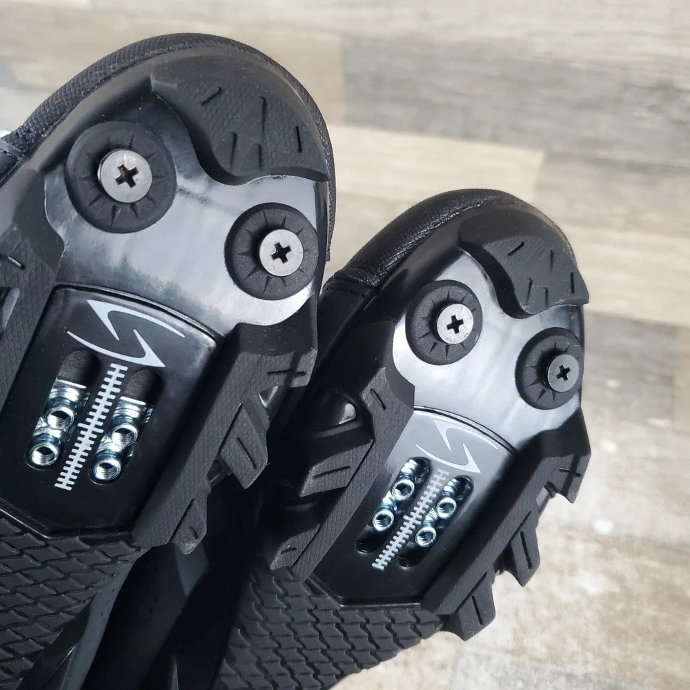 Serfas Singletrack MTB 3 Strap Womens Cycling Shoes Sz 5 Black Low Top Round Toe