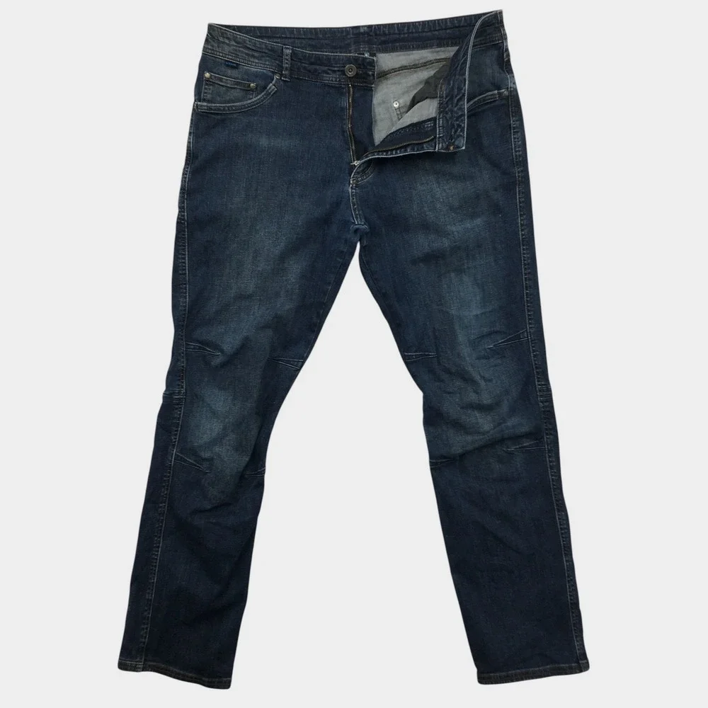 KUHL Rydr Jeans Mens 38x34 Dark Indigo Blue Articulated Knee Denim Pants (FLAW)