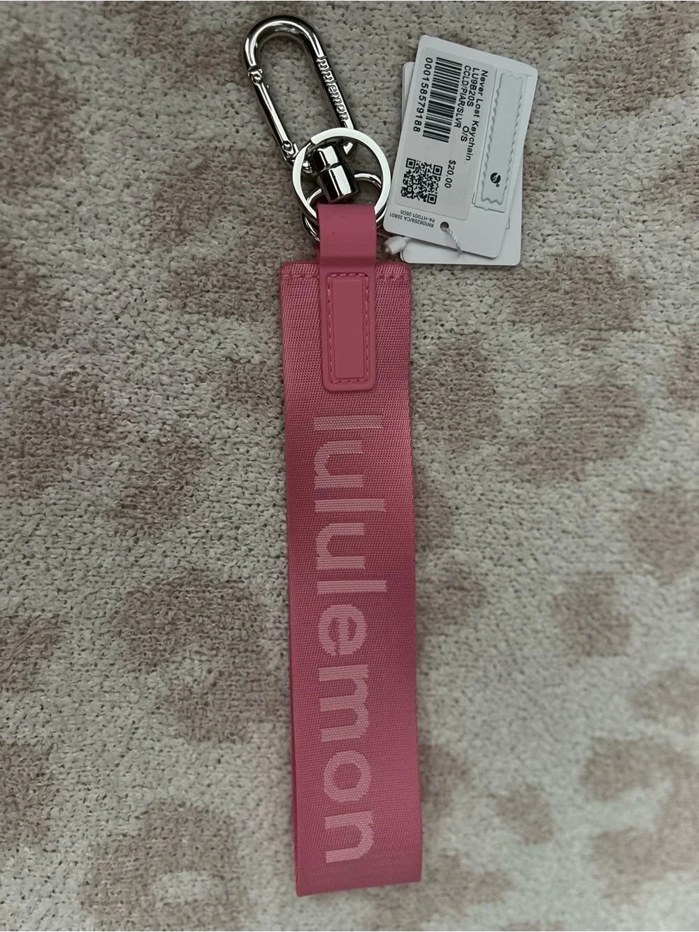 Lululemon Never Lost Keychain