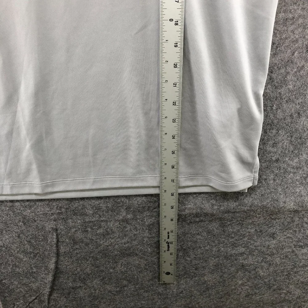 Adidas Golf Polo Shirt Mens S Light‎ Gray Short Sleeve Performance Quick Dry