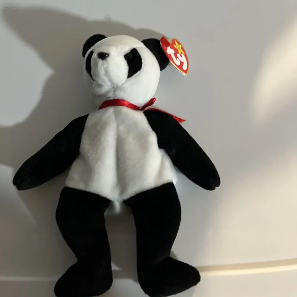 TY Beanie Baby Panda Bear Fortune 1997 Tag Errors Rare Retired
