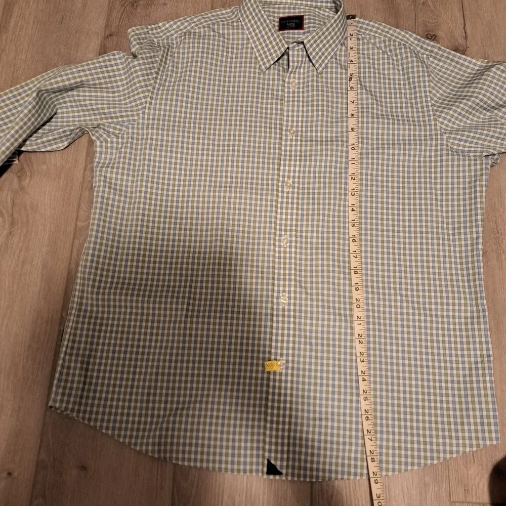 UNTUCKit Men's XL Wrinkle Free Dubois‎ Green Windowpane Plaid Long Sleeve Shirt
