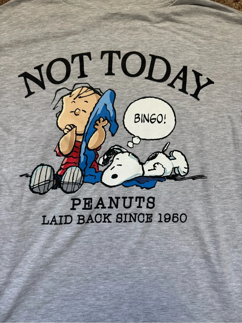 Peanuts Snoopy Charlie Brown Linus Casual Men’s Short Sleeved Shirt S Cartoon