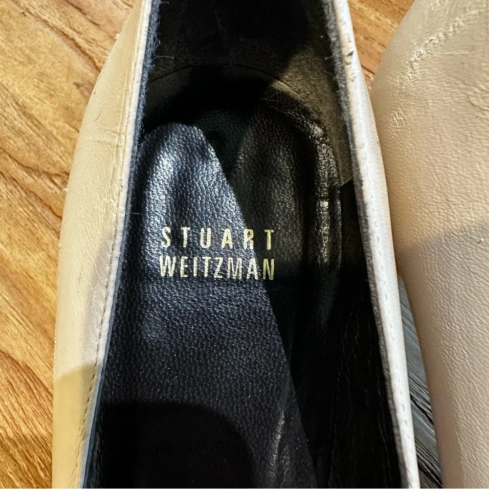 Stuart Weitzman Women’s Two Tone Leather Patent Spectator Kitten Heels Pointed 8