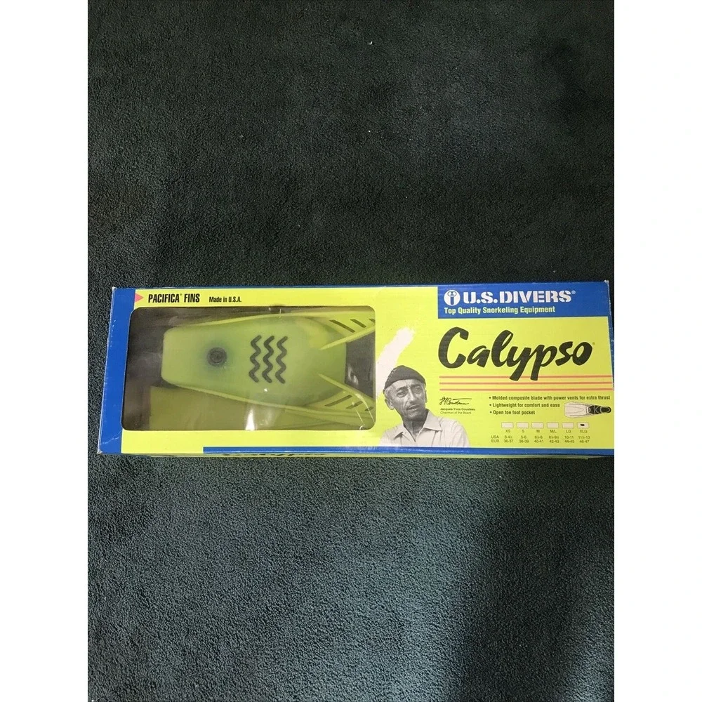 US Divers Pacifica Calypso Fins/Flippers Snorkeling Scuba Sz 11 1/2-13 46-47EUC‎