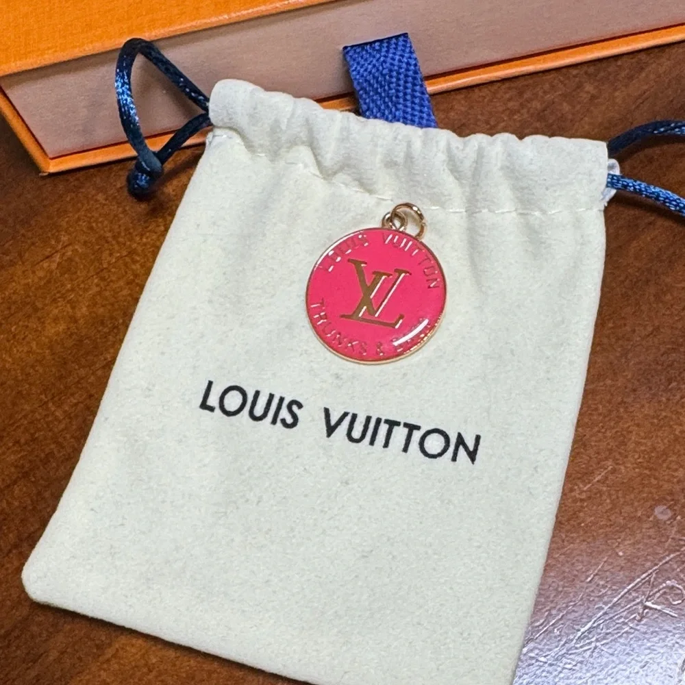 Louis Vuitton Pink and Gold Trunks & Bags Pendant with Dust Bag