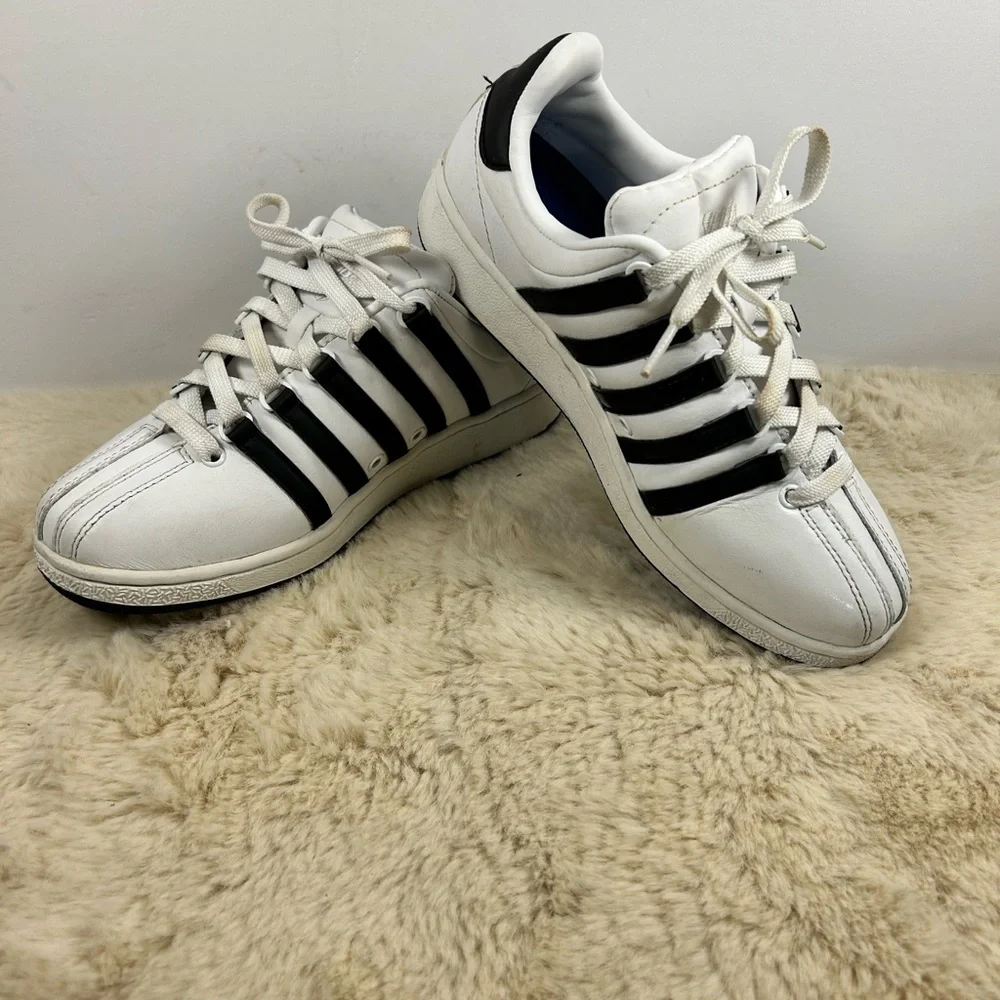 Vintage‎ K-Swiss White and Black Sneakers Women’s 7.5