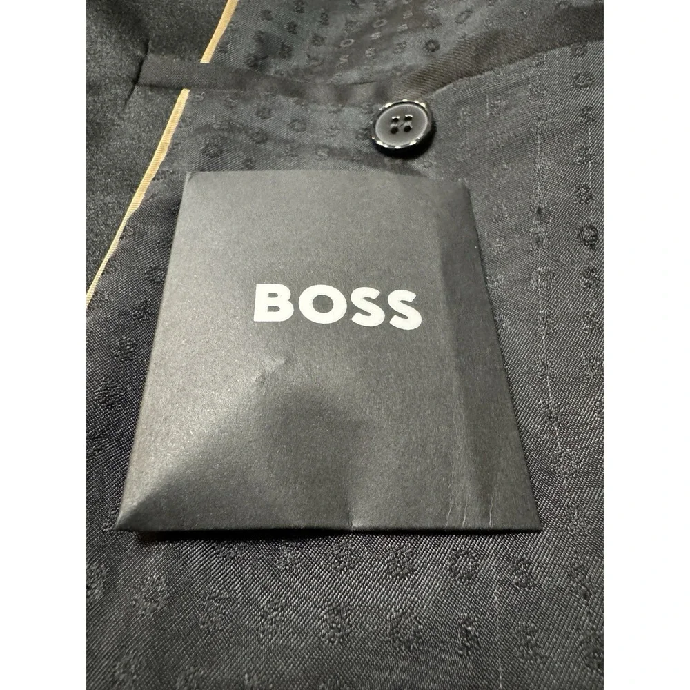 Boss By Hugo Boss Black Tuxedo Jacket 38R Super 120s Wool