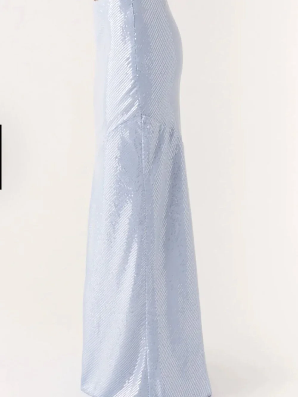 Peppermayo NWT Algorithm Sequin Maxi Skirt Light Blue Low Rise Party Size US 8