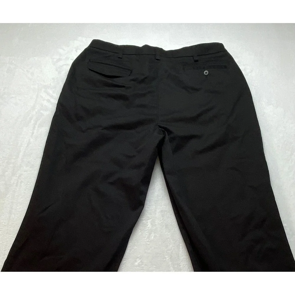 Savane Comfort Plus Mens Black Pleated Cuffed Dress Pants 36x34‎ RN 21201