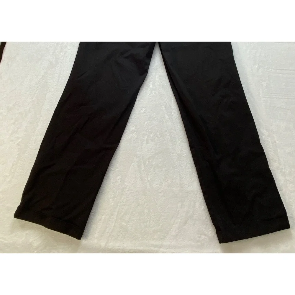 Savane Comfort Plus Mens Black Pleated Cuffed Dress Pants 36x34‎ RN 21201