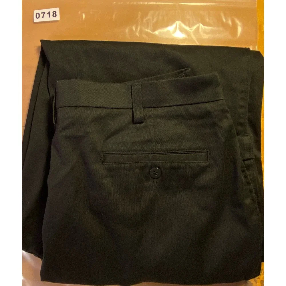 Savane Comfort Plus Mens Black Pleated Cuffed Dress Pants 36x34‎ RN 21201