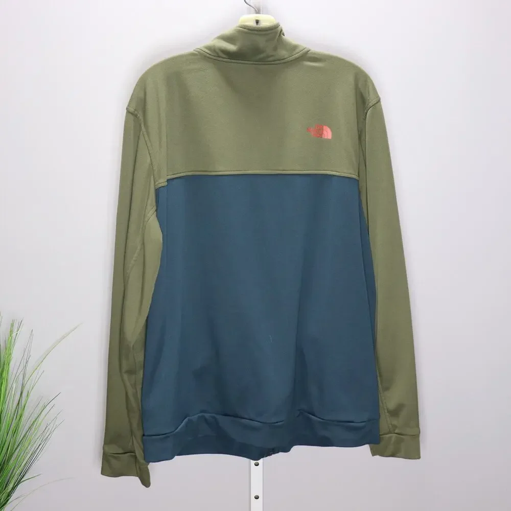 The North Face Men’s Full‎ Zip Fleece Jacket Green Blue Size L