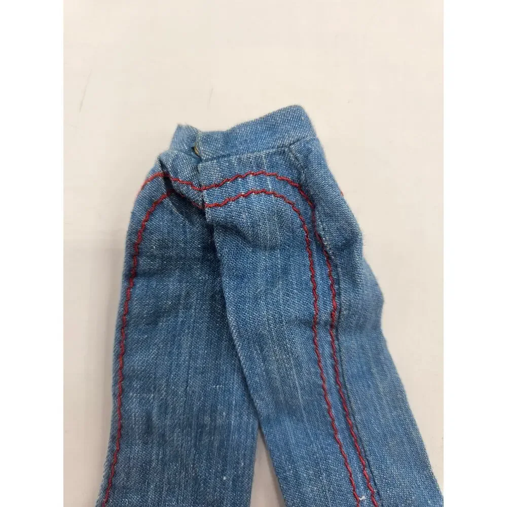 Barbie 1974 Chambray Jeans Vintage Blue Jean Red Lined‎