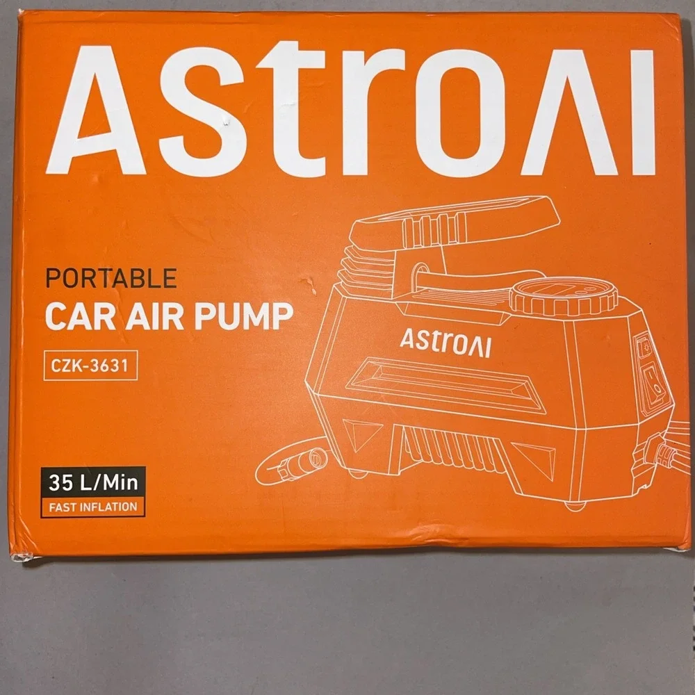 AstroAI Portable Car Air Pump CZK-3631 | 35 L/Min | with Accessories
