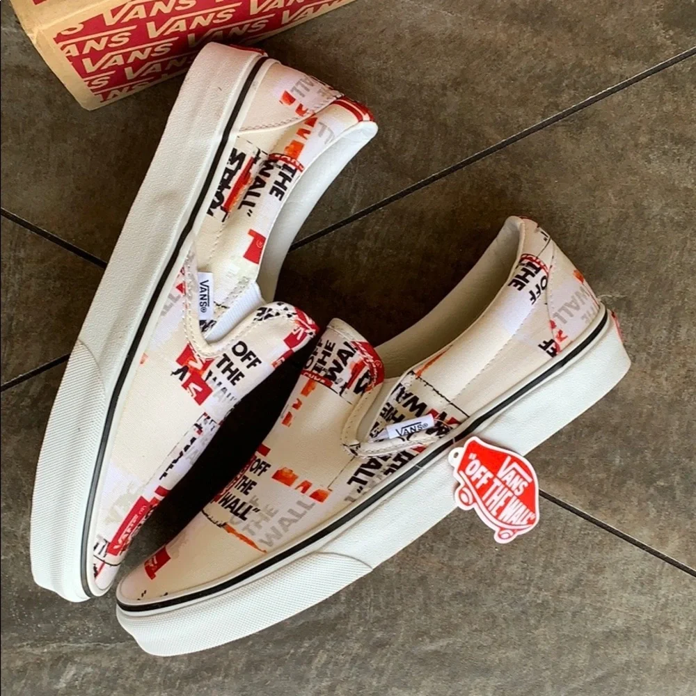 •VANS CLASSIC SLIP ON PACKING TAPE Blcdblctrwt WMNS•