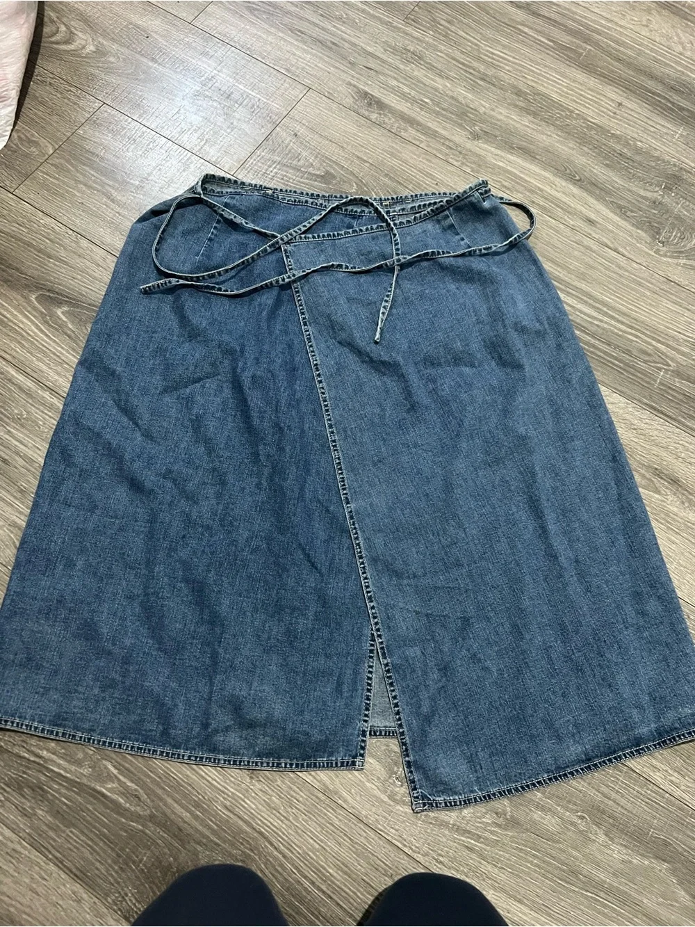 Vintage GAP Denim Skirt Y2K Comfy Boho Denim Wrap Skirt Western Cowgirl Size 10