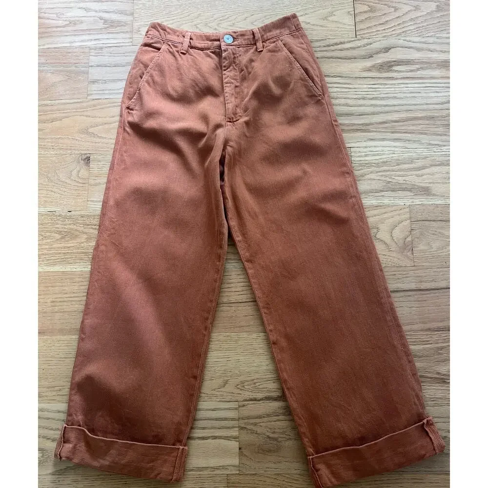 Free People On My Mind Cropped Cuffed Wide Leg Pants