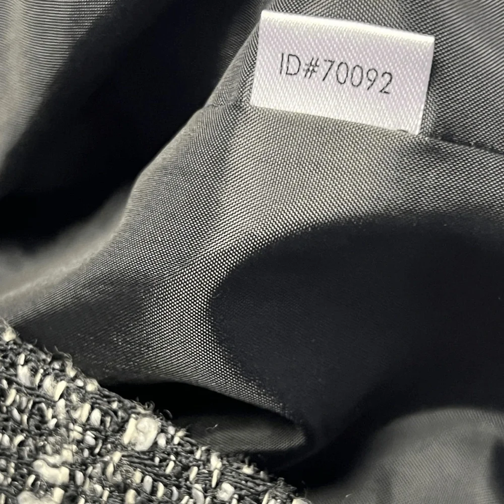 ANN‎ TAYLOR PETITE Skirt 00P Black White Pencil Mini Tweed Classic Sophisticated